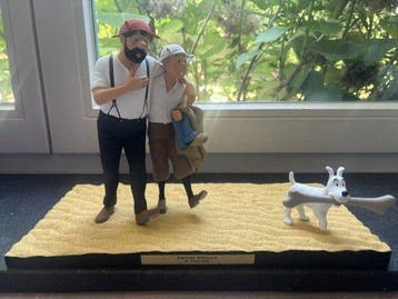 Moulinsart - Hergé - Beeldje, Tintin, Haddock et Milou  le, Nieuw