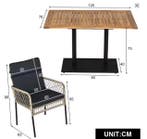 Tuin Eettafelset 5-delig – Acaciahout en Polyrattan 4p, Verzenden, Nieuw