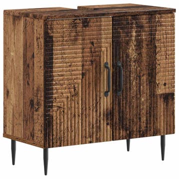vidaXL Badkamer wastafelkast HAARLEM Oud hout 59,5 x 31,5 x, Huis en Inrichting, Badkamer | Badkamermeubels, Verzenden, Nieuw