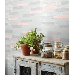 Wandtegel Gazzini Harmony Mint Handvorm Grijs Glans 7,5x30, Nieuw, 20 tot 40 cm, 10 m² of meer, Wandtegels