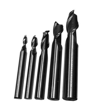 Set HSS frezen, 2 flutes (5 stuks), Ophalen of Verzenden, Nieuw