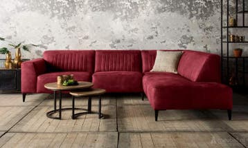 Hoekbank Aspen - hoekbanken - Rood, Nieuw, 150 cm of meer, Leer, 250 tot 300 cm