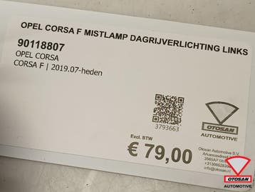 Opel Corsa F Astra Mistlamp Dagrijverlichting Links 90118807, Auto-onderdelen, Verlichting, Ophalen, Gebruikt, Opel