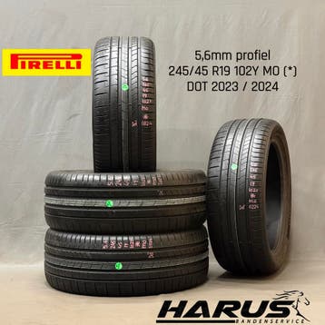 245/45/19 102Y MO* Pirelli zomerbanden 5,6mm profiel 4X, Auto-onderdelen, Banden en Velgen, 19 inch, Ophalen of Verzenden, Band(en)