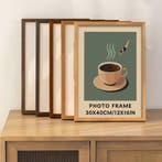 Set van 2 Houten Fotolijsten – Vintage Wanddecoratie Frames, Audio, Tv en Foto, Fotografie | Fotolijsten, Verzenden, Nieuw