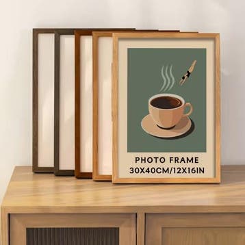 Set van 2 Houten Fotolijsten – Vintage Wanddecoratie Frames, Verzenden, Nieuw