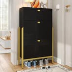 Moderne Dubbele Schoenenkast met Lade en Gouden Details, Verzenden, Nieuw