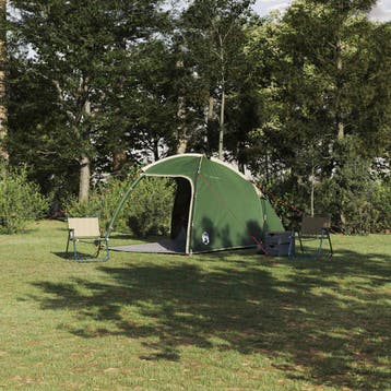 vidaXL Huisje Tent 2-persoons Groen taft, Verzenden, Nieuw, Tot en met 2