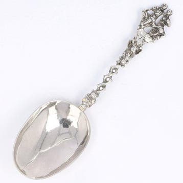 18e-Eeuwse Gelegenheidslepel - Lepel - .934 zilver, Antiek en Kunst, Antiek | Goud en Zilver