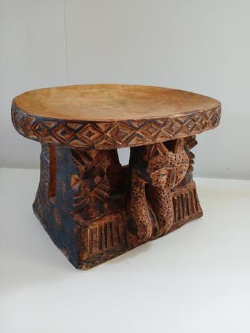 Kruk - Hout - Jaren 50/60/70 - Tribale Kunst, Antiek en Kunst