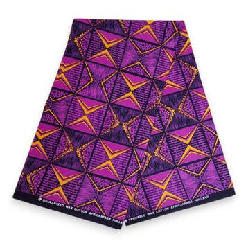 Afrikaanse print stof - Paars en geel African Prism - 100% k, Hobby en Vrije tijd, Stoffen en Lappen, Ophalen of Verzenden, Nieuw