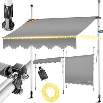 Klemluifel - Balkon luifel - Verticale luifel - 300 cm - LED, Verzenden, Zo goed als nieuw