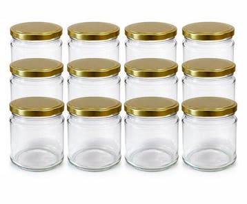 Glazen potjes 210ml 12 stuks, Glas, Nieuw, Ophalen of Verzenden, Voorraadpot