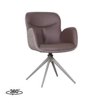 Stoel Lasse | Bruin | Microvezel | Taupe Metalen Frame | 2, Verzenden, Nieuw in verpakking