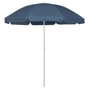 vidaXL Strandparasol 240 cm blauw, Verzenden, Nieuw, 2 tot 3 meter, Strandparasol