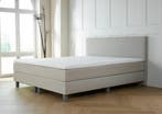 ACTIE! Boxspring Florence 160 200 Beige, Verzenden, Beige, 200 cm, Modern