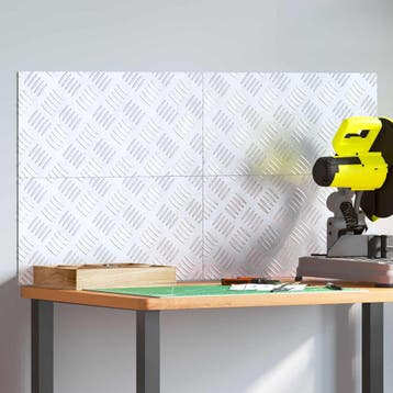 vidaXL Trapmatten 4 st 50 x 25 cm Zilver Aluminium, Doe-het-zelf en Verbouw, Verzenden, Nieuw