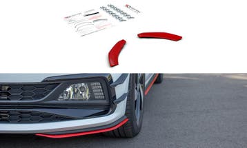 Voorspoiler VW Polo MK6 GTI Glans Zwart, Ophalen of Verzenden, Nieuw