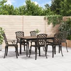 vidaXL Tuinstoelen 6 st gietaluminium bronskleurig, Verzenden, 6 zitplaatsen, Tuinset, Nieuw