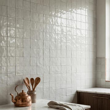 Wandtegel Equipe Handvorm  Ritmo Grijs Glans 10x10, Doe-het-zelf en Verbouw, Nieuw, Minder dan 20 cm, 10 m² of meer, Wandtegels