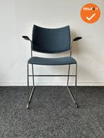 Vergaderstoel - Casala - Blauw gestoffeerd (Vergaderstoelen), Vergader- of Presentatieruimte, Ophalen of Verzenden, Gebruikt, Stoel
