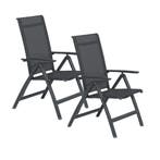 Garden Impressions Santana tuinstoel verstelbaar donker, Caravans en Kamperen, Verzenden, Nieuw