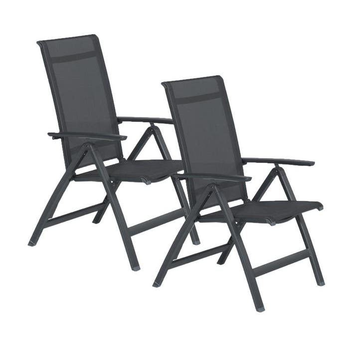 Garden Impressions Santana tuinstoel verstelbaar donker, Caravans en Kamperen, Kampeeraccessoires, Verzenden