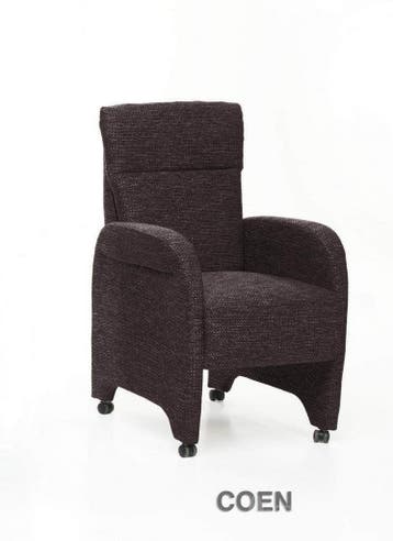 Eetkamerstoel Coen - eetkamerstoelen - Bruin, Nieuw, Bruin, Stof