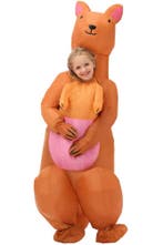 KIMU® Opblaas Kostuum Kinderen Kangoeroe 122 128 134 140 146, Kinderen en Baby's, Carnavalskleding en Verkleedspullen, Ophalen of Verzenden