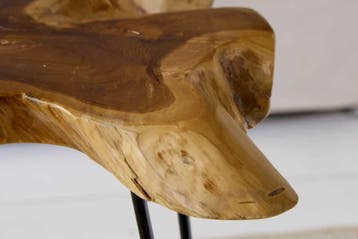 Unieke bijzettafel WILD 60 cm teakhouten salontafel - 38242, Ophalen of Verzenden, Nieuw