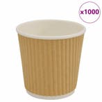 vidaXL Papieren koffiekopjes 1000 st 4oz 100 ml bruin, Huis en Inrichting, Keuken | Servies, Verzenden, Nieuw