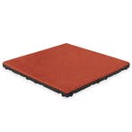 Rubber tegel met EPDM toplaag - 50 x 50 cm - 45 mm - Rood, Tuin en Terras, Verzenden, Nieuw