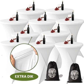 Statafelrok Wit x 10 – 80-85 x 110 cm met Opbergtas – Stata, Verzenden, Nieuw