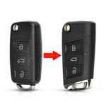 Volkswagen klapsleutel behuizing 3 knoppen ombouw set, Auto-onderdelen, Verzenden, Nieuw