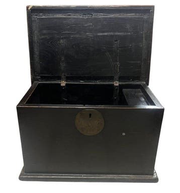 Kist - Hout - 19th century Chest / Trunk – Heavy Solid Wood, Antiek en Kunst