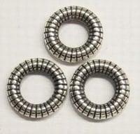 4 x Antiek zilverkleur metallook boeiring 16 x 4mm, Ophalen of Verzenden, Nieuw, Overige typen