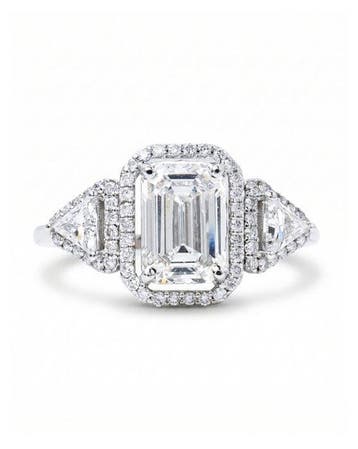 Zonder minimumprijs - Statement ring - 14 karaat Witgoud -