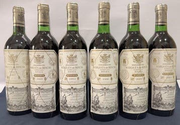 1987, 1989, 1994, 1998, 2000 & 2001 Marques de Riscal -, Verzamelen, Nieuw