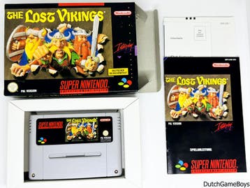 Super Nintendo / Snes - The Lost Vikings + Reg. Card - NOE, Spelcomputers en Games, Verzenden, Gebruikt