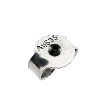 Witgouden oorstekers met gele saffier en diamant; 0,56 ct., Gebruikt, Ophalen of Verzenden, Met edelsteen, Goud