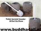 Riviersteen wc-borstel houder, natuursteen wc borstel houder, Huis en Inrichting, Ophalen of Verzenden, Nieuw, Grijs, Overige typen