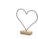 Metalen frame Hart op houten voet Zwart ca. 26 cm, Ophalen of Verzenden, Nieuw