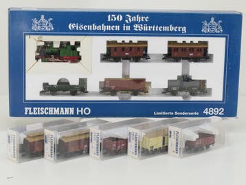 Schaal H0 Fleischmann NEW OLD STOCK COMPLETE SET 4892, 58..., Gelijkstroom, Fleischmann, Overige typen, Nieuw