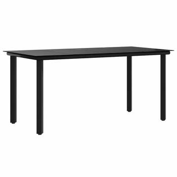 Eettafel Buiten 160x80cm - Gehard glas | Laatste Stuk!, Ophalen of Verzenden, Zo goed als nieuw, Rechthoekig, Metaal