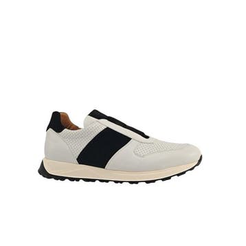 TESTONI - 6.5 UK - 40.5 IT - Cuneo White / Black Sneaker, Nieuw