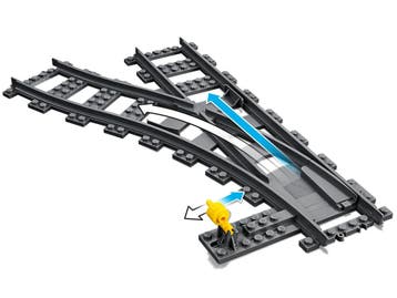 LEGO Wissel Trein Rails - Links, Verzenden, Zo goed als nieuw