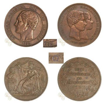 België. Leopold I. Modules 5 Centimes 1856 door Adolphe, Postzegels en Munten, Munten | Nederland