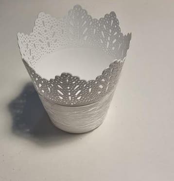 Bloempot PARIJS rond 14,5 cm Wit set van 2 stuks (Tuinieren), Verzenden, Nieuw