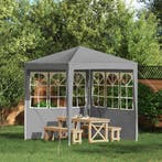 vidaXL Party Tent Zijwand 2 pcs 200 x 195 cm Lichtgrijs PE, Verzenden, Nieuw