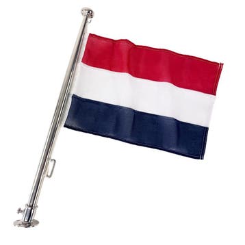 RVS 316 Vlaggenstok 90 cm Compleet met Houder en Nederlandse, Diversen, Ophalen of Verzenden, Nieuw
